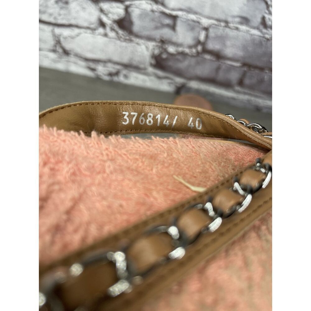 CHANEL Lambskin CC Chain Pink Leather Designer Thong Sandals Women’s Sz 40EU/9.5 - Picture 10 of 16